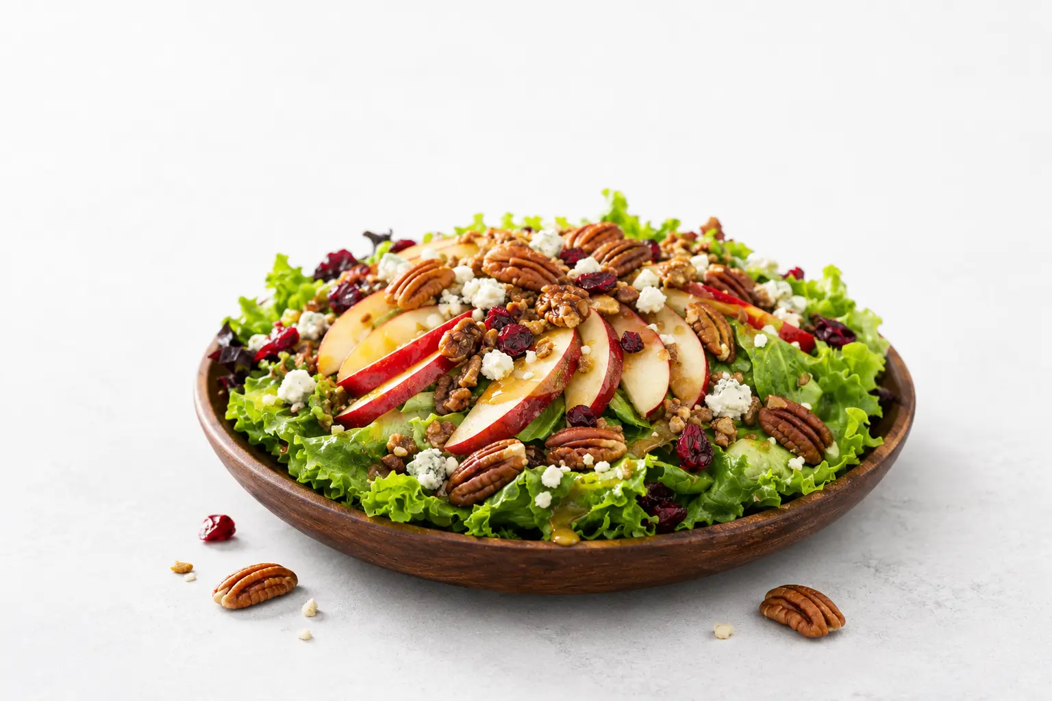 Fresh Wendy's Apple Pecan Salad: Price, Calories & Review 2026 1 Wendy's Apple Pecan Salad with crisp lettuce, Pomegranate Vinaigrette, apple slices.