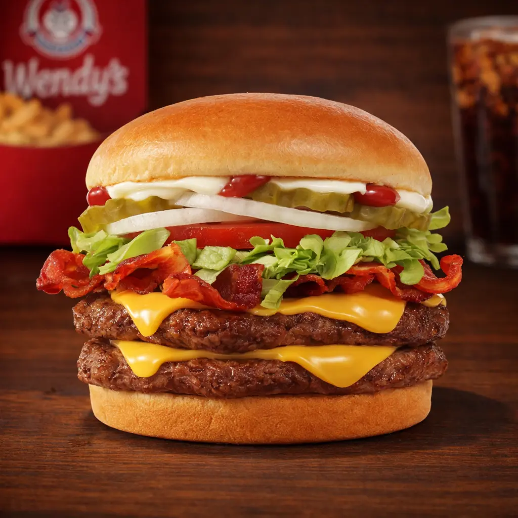 Wendy's Menu with Prices, Calories & Nutrition 2026 28 big bacon classic double