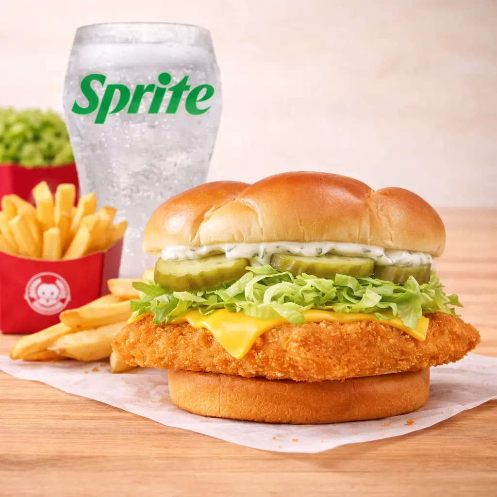 Wendy's Menu with Prices, Calories & Nutrition 2026 23 crispy panko fish sandwich combo